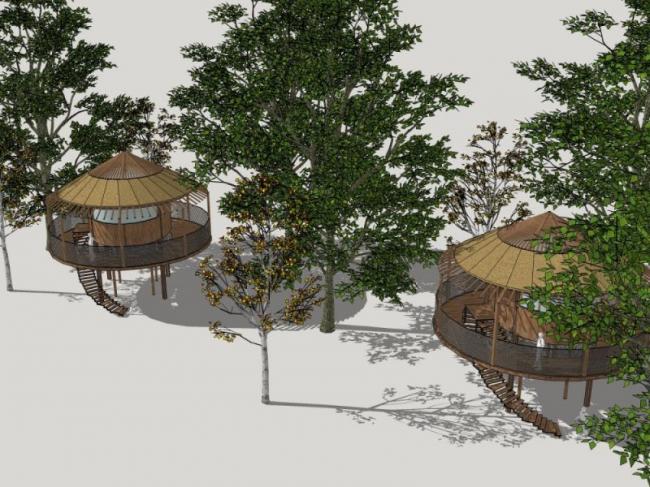 Sketchup商业模型|低层会所，欧式风格