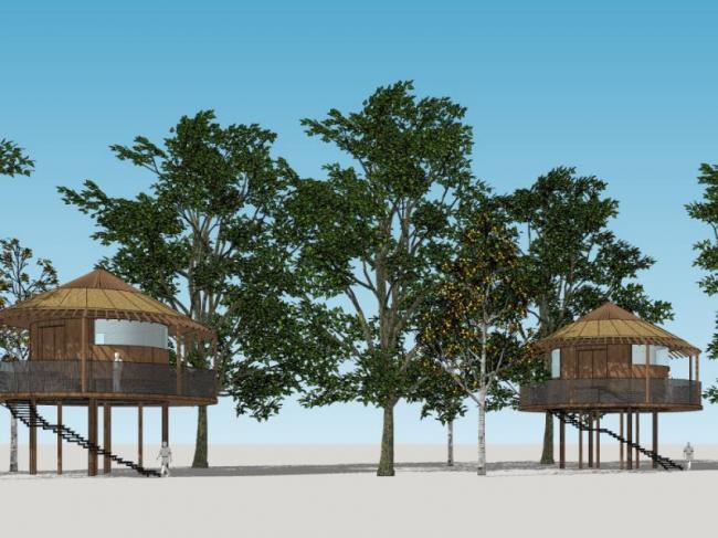 Sketchup商业模型|低层会所，欧式风格