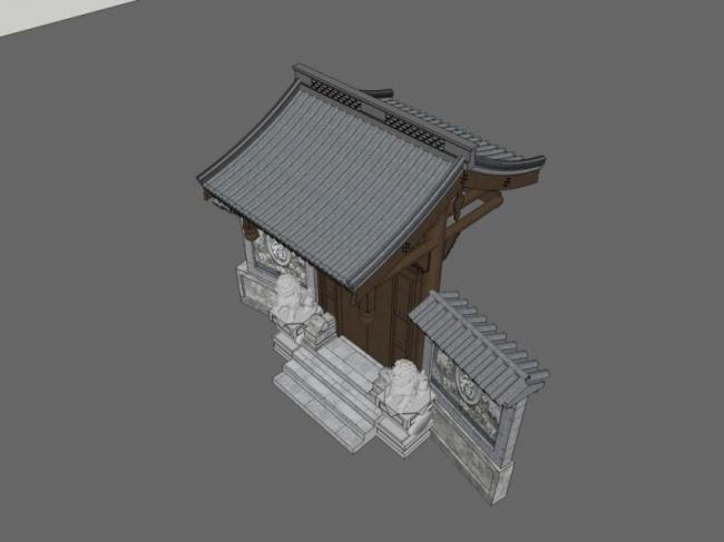 Sketchup小品模型|垂花门，中式风格，小品
