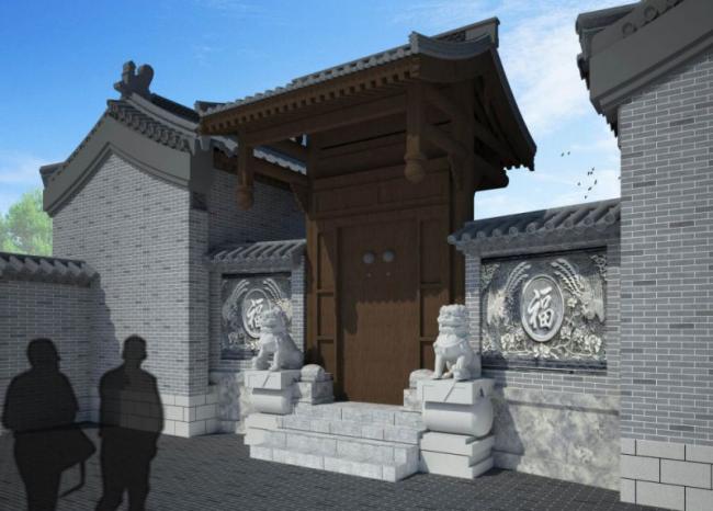 Sketchup小品模型|垂花门，中式风格，小品