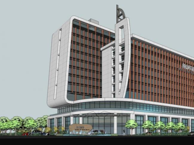 Sketchup酒店模型|高层酒店，现代风格