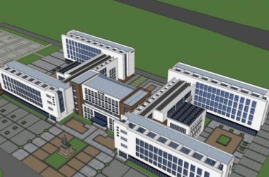 Sketchup学校模型|多层学校，校园教育建筑，现代风格-BIM建筑网