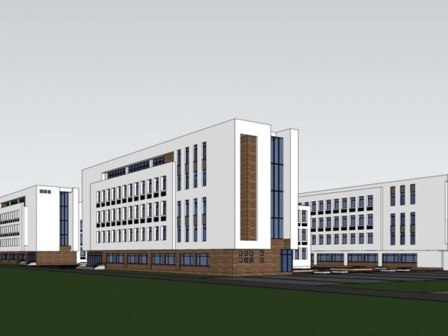 Sketchup学校模型|多层学校，校园教育建筑，现代风格