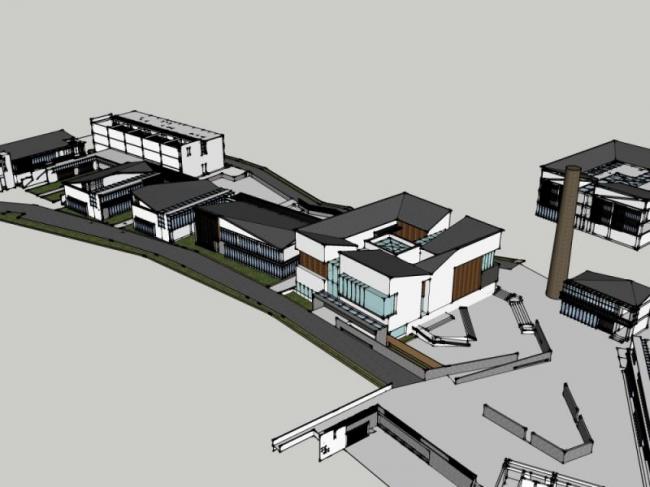 Sketchup商业模型|多层商业街，中式风格