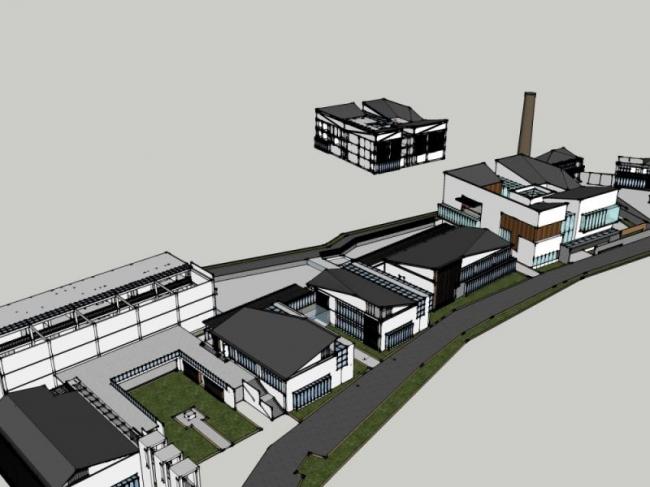 Sketchup商业模型|多层商业街，中式风格