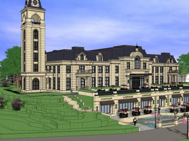 Sketchup商业模型|多层售楼处，法式风格