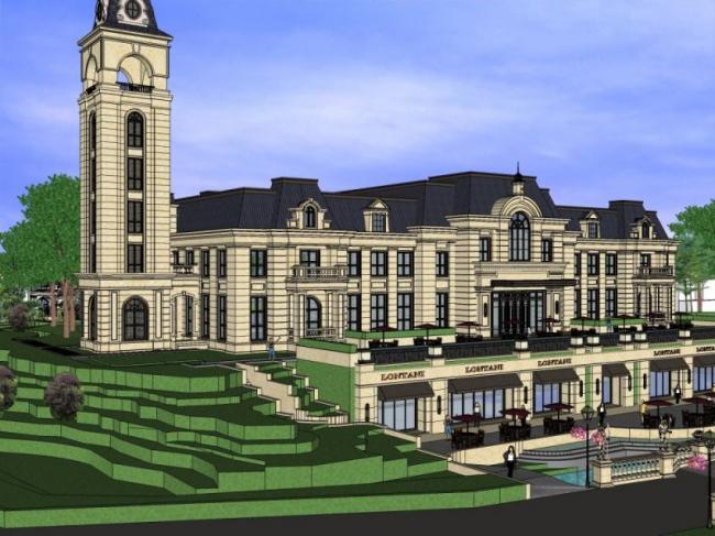 Sketchup商业模型|多层售楼处，法式风格