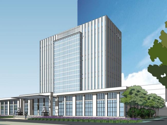 Sketchup办公模型|高层办公楼，现代风格