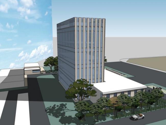 Sketchup办公模型|高层办公楼，现代风格