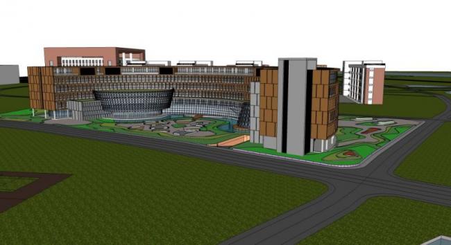 Sketchup学校模型|多层学校，校园教育建筑，现代风格