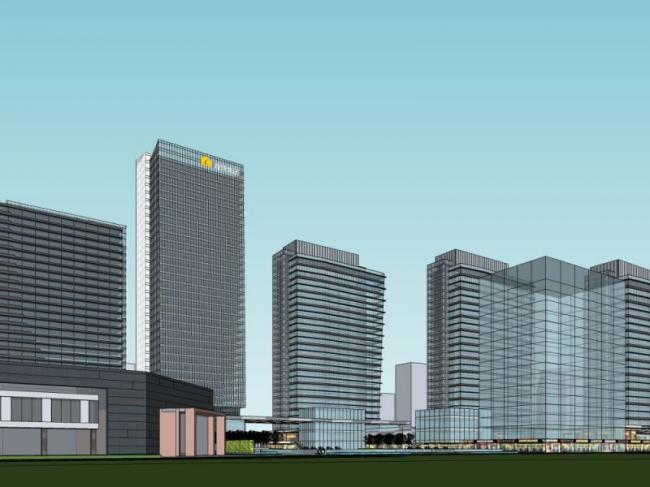 Sketchup综合体模型|多高层商业综合体，办公楼，酒店，住宅，现代风格
