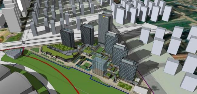 Sketchup综合体模型|多高层商业综合体，办公楼，酒店，住宅，现代风格