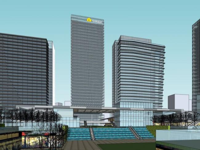 Sketchup综合体模型|多高层商业综合体，办公楼，酒店，住宅，现代风格