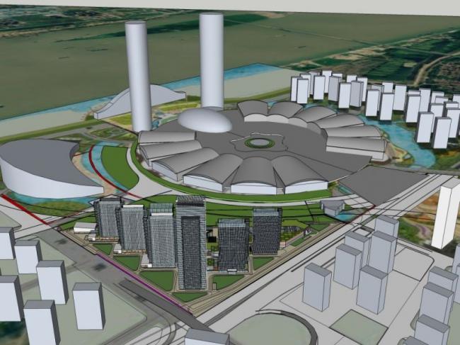 Sketchup综合体模型|多高层商业综合体，办公楼，酒店，住宅，现代风格