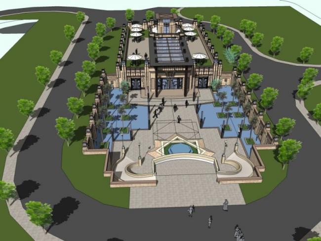 Sketchup商业模型|低层售楼处，现代风格