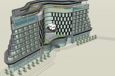 Sketchup酒店模型|多层酒店，现代风格-BIM建筑网