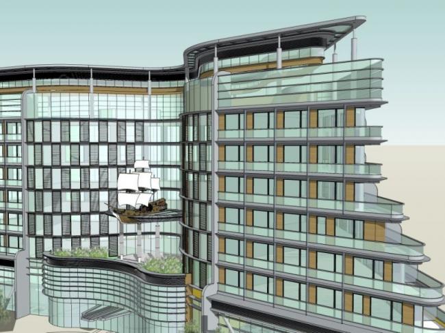 Sketchup酒店模型|多层酒店，现代风格