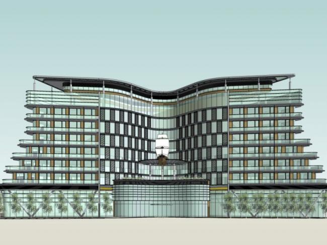 Sketchup酒店模型|多层酒店，现代风格