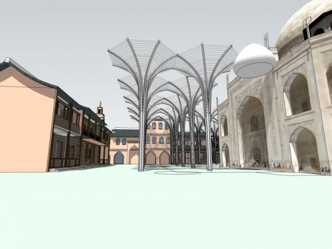 Sketchup商业模型|多层商业街，中式风格