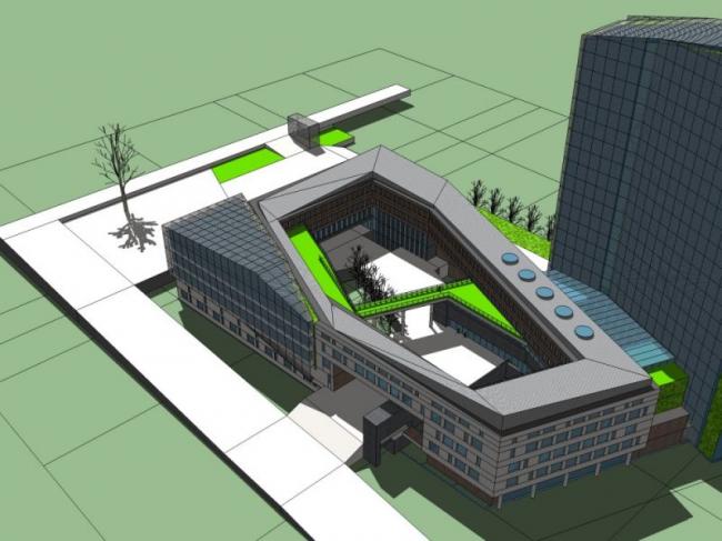 Sketchup办公模型|高层办公楼，现代风格