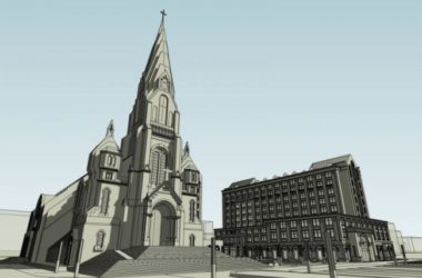 Sketchup文化模型|多层天主教堂，文化建筑，欧式风格，古典风格-BIM建筑网