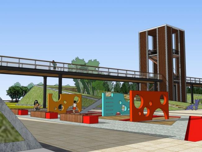 Sketchup景观模型|街头景观，公园景观，现代风格