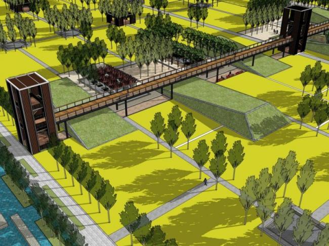 Sketchup景观模型|街头景观，公园景观，现代风格