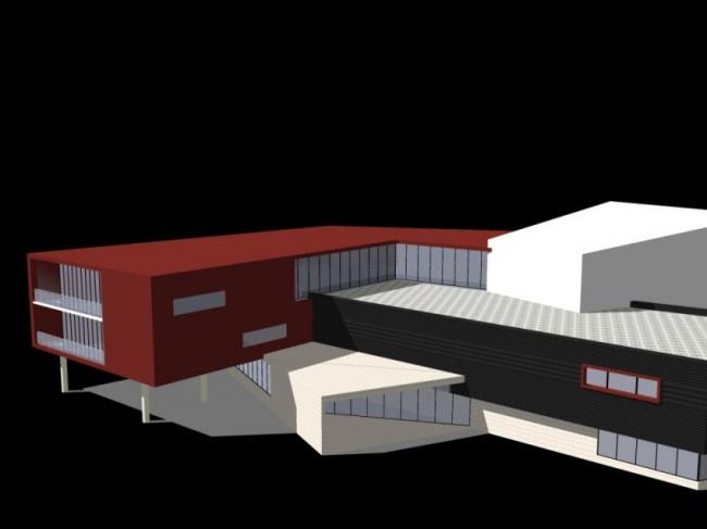 Sketchup文化模型|多层文化宫，文化建筑，现代风格