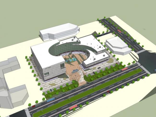 Sketchup办公模型|多层工业园，办公区，现代风格