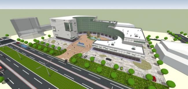 Sketchup办公模型|多层工业园，办公区，现代风格