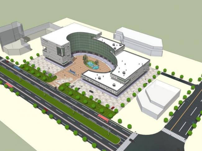 Sketchup办公模型|多层工业园，办公区，现代风格