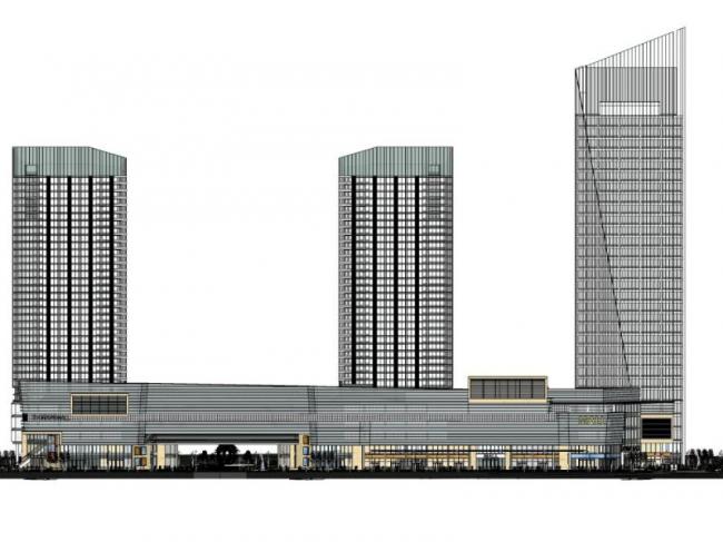 Sketchup综合体模型|多高层商业综合体，办公楼，住宅，现代风格