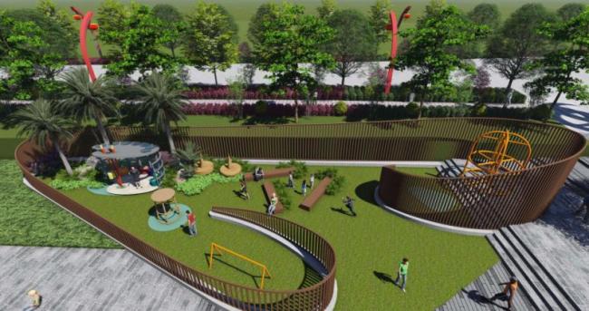 Sketchup景观模型|街道景观，公园景观，现代风格