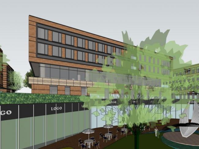 Sketchup办公模型|多层办公区，现代风格