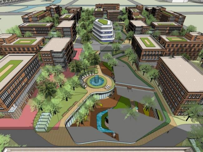 Sketchup办公模型|多层办公区，现代风格