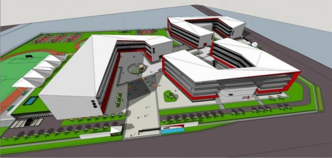 Sketchup学校模型|多层学校，校园教育建筑，现代风格