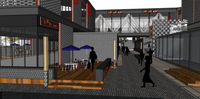 Sketchup商业模型|多层商业中心，现代风格