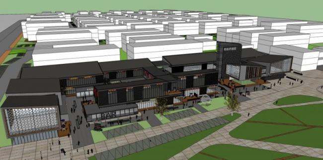 Sketchup商业模型|多层商业中心，现代风格