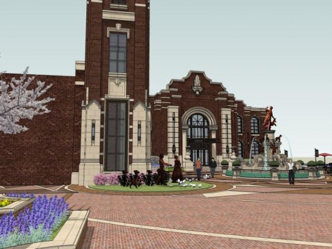 Sketchup商业模型|低层售楼处，古典风格