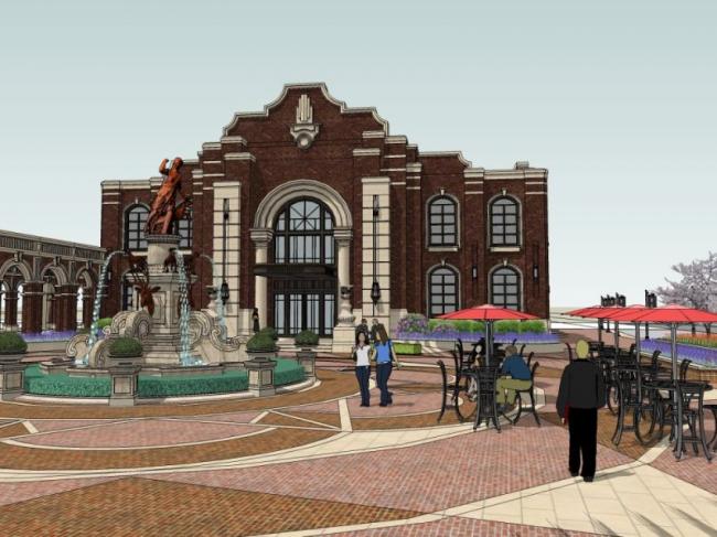 Sketchup商业模型|低层售楼处，古典风格