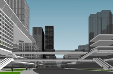 Sketchup办公模型|超高层办公楼，现代风格-BIM建筑网