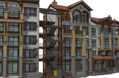 Sketchup住宅模型|多层住宅楼，欧式风格，居住建筑，古典风格-BIM建筑网