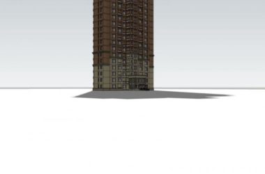 Sketchup住宅模型|超高层住宅楼，英式风格，居住建筑，古典风格-BIM建筑网