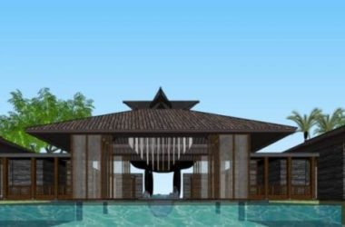 Sketchup酒店模型|多层酒店，中式风格-BIM建筑网