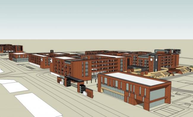 Sketchup学校模型|多层学校，校园教育建筑，现代风格