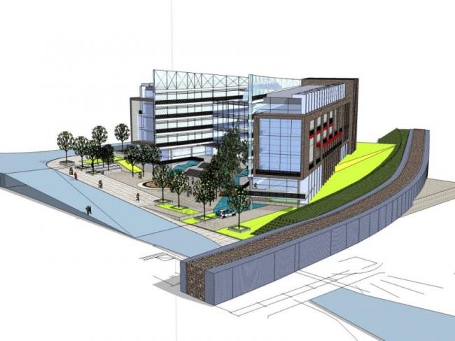Sketchup文化模型|多层文化宫，现代风格