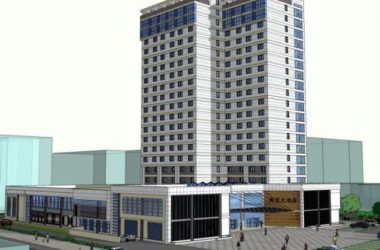 Sketchup酒店模型|高层酒店，现代风格-BIM建筑网