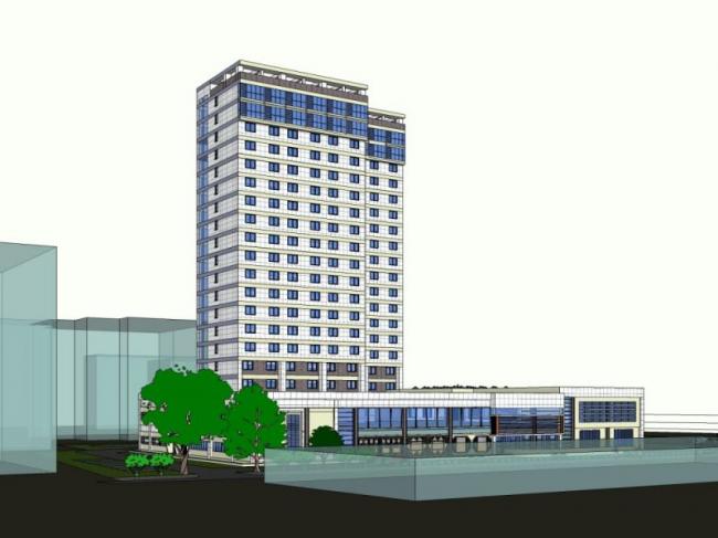 Sketchup酒店模型|高层酒店，现代风格