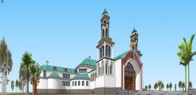 Sketchup文化模型|多层西式教堂，文化建筑，古典风格