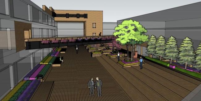 Sketchup景观模型|屋顶花园，现代风格